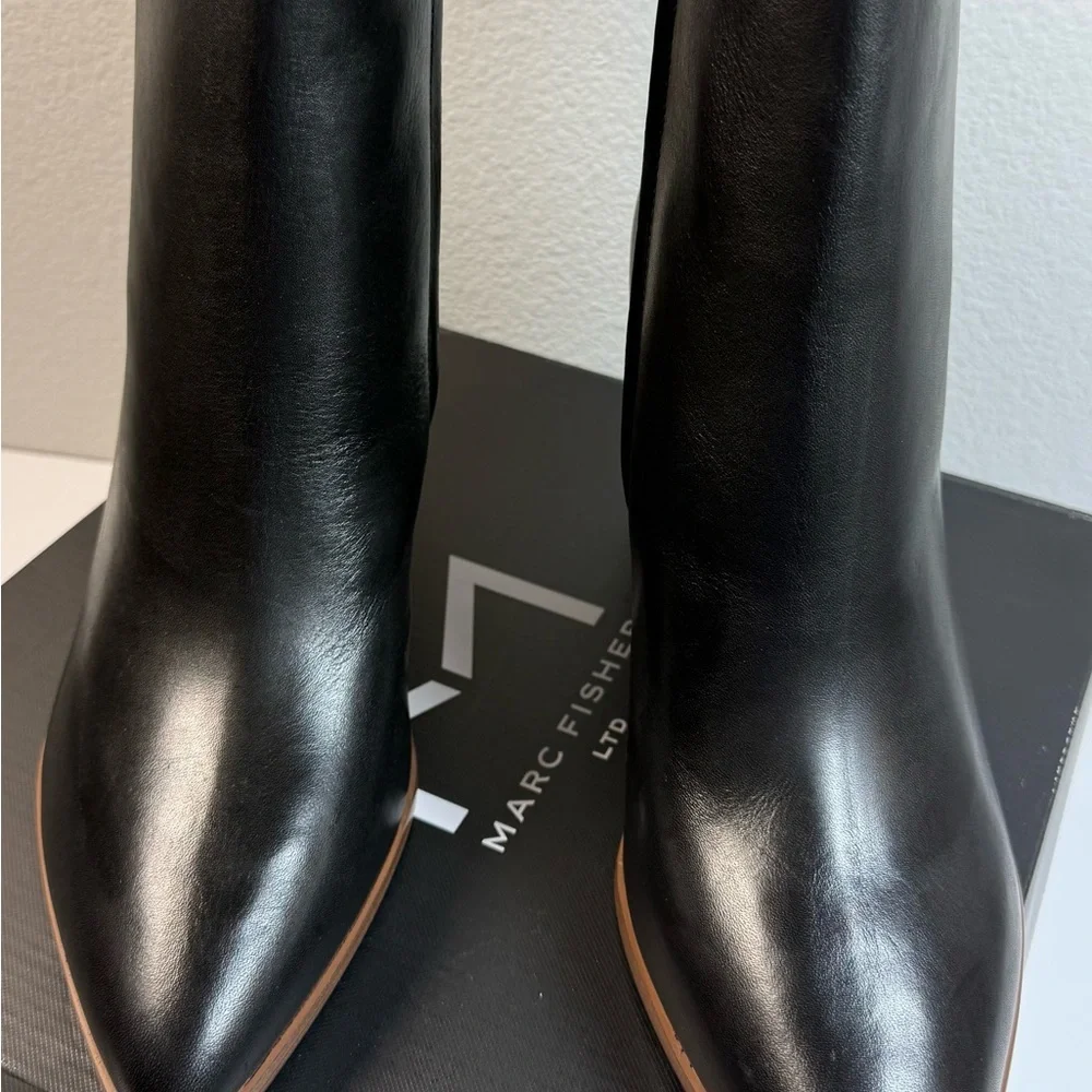 Marc Fisher Sleek Black Ankle Booties
